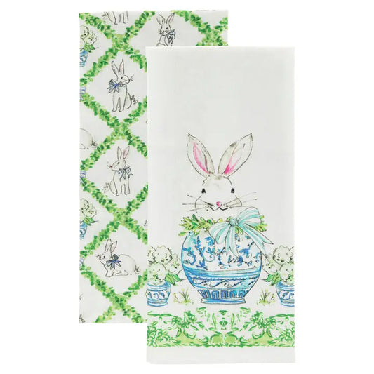 Boxwood Bunny Tea Towels