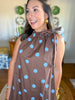 Brown Sugar Halter Dot Dress