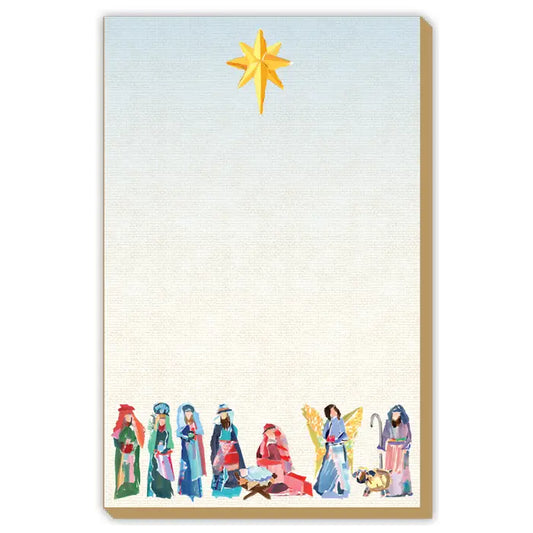 Nativity Scene with Star Luxe Large Notepad