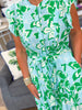 Mary Square Jenn Dress | Tropical Bouquet Green