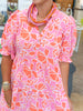 Mary Square Evie Dress | Blossom Breeze Coral