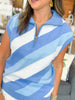 Mary Square Celia Sweater | Blue Stripe
