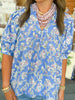 Mary Square Maggie Top | Pretty Petals Blue