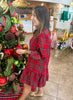 Mary Square Naomi Dress in Red Plaid
