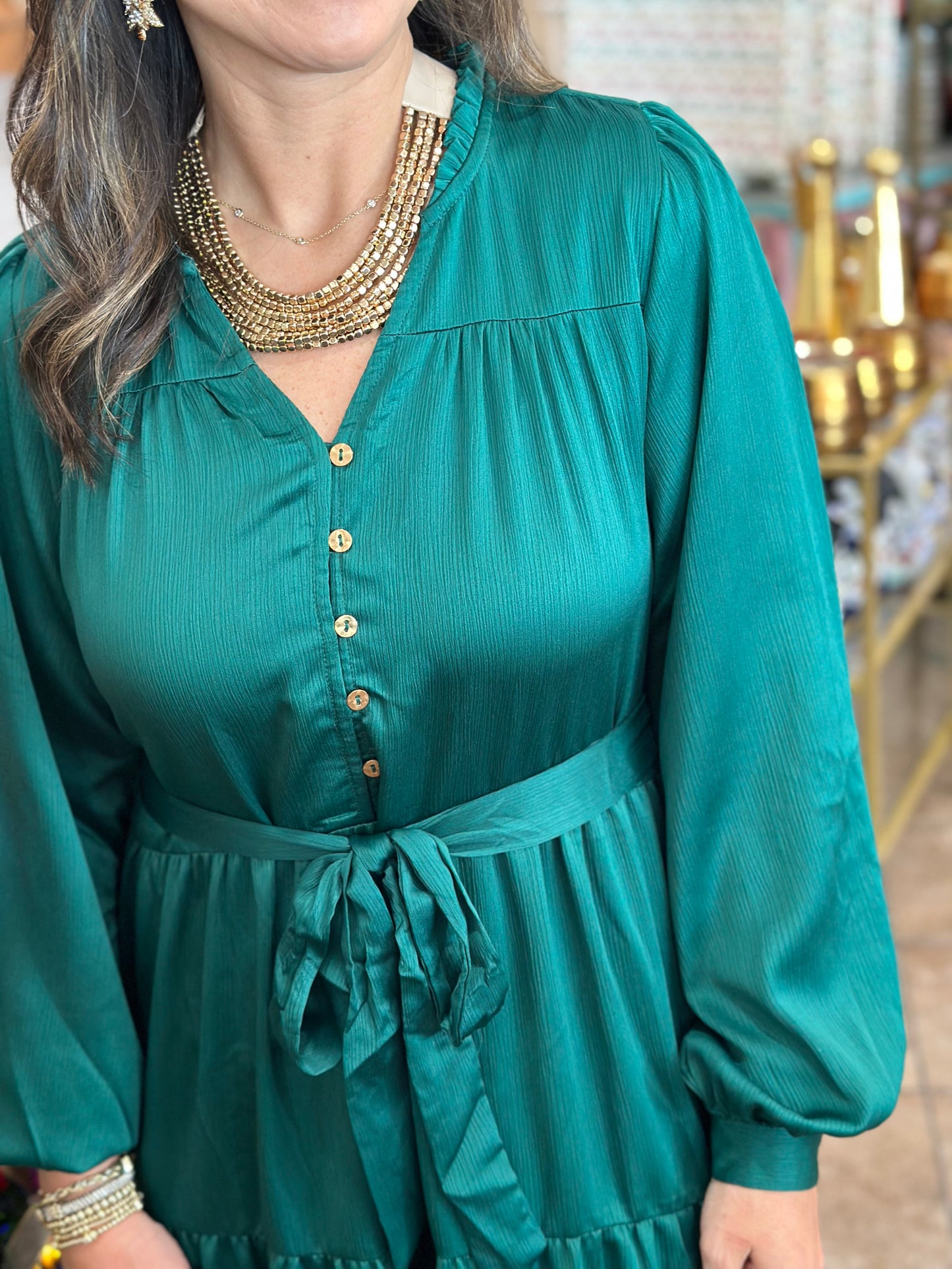 Mary Square Gracelyn Dress in Aventurine