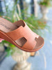 Pucker Up Wedge in Cognac Smooth