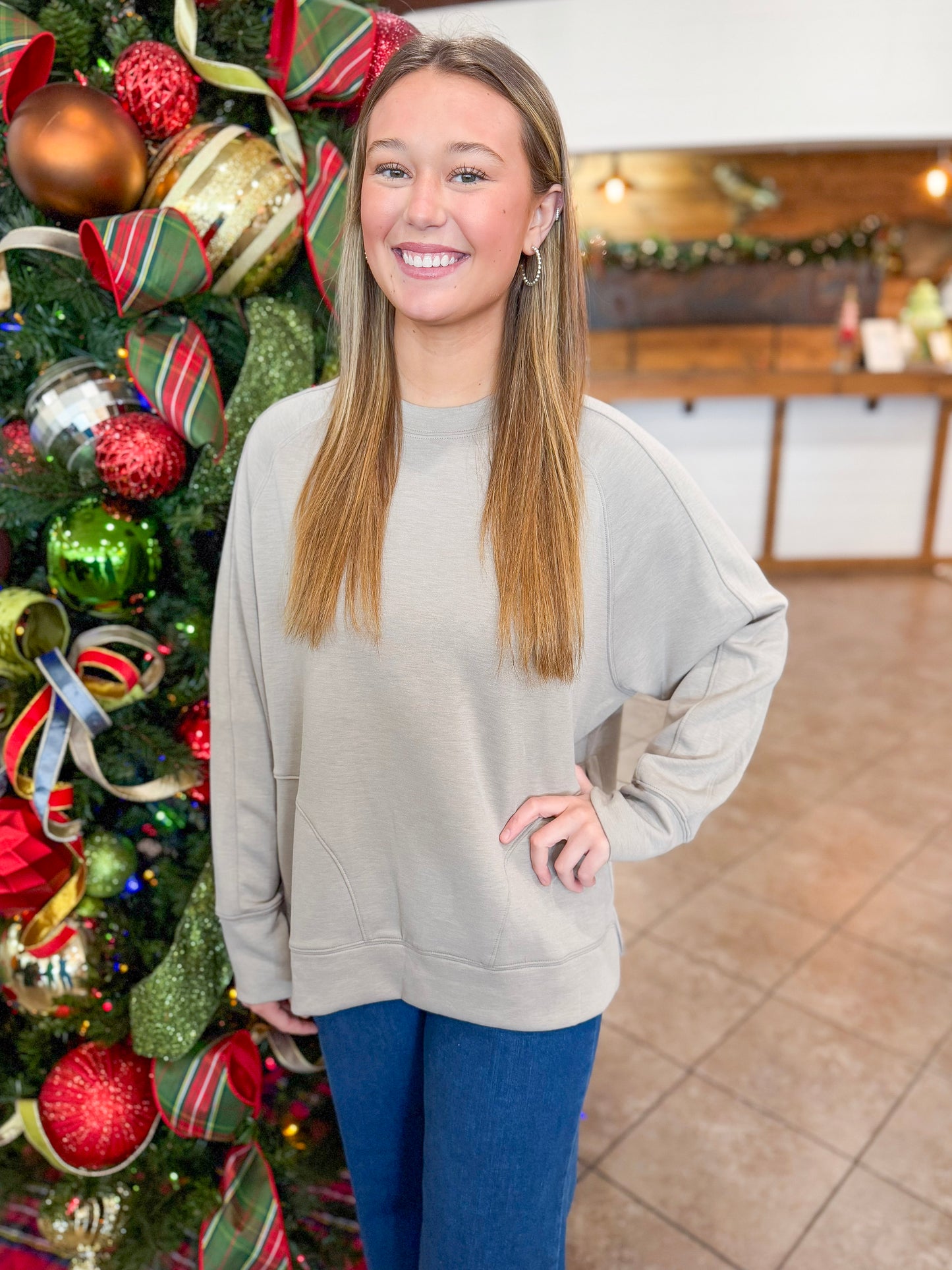 The Sloane Scuba Pullover in Ash Mocha