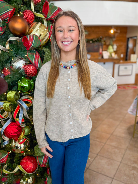 Cozy Staple Cardigan in Oatmeal