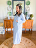 Victoria Dunn | Quinn Maxi Dress in Sky Mosaic