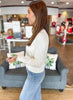 Classic Comfort Sweater Top in Cream