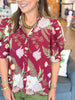 Merlot Moments Floral Top