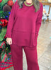 The Cloud Couture Top & Pants Set in Dark Burgundy