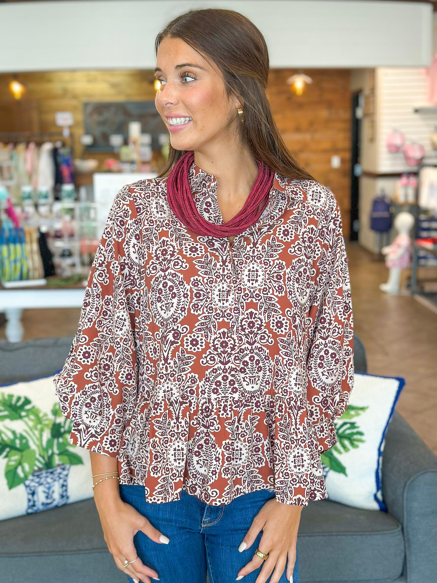 Petals & Peplum Top