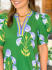 Rustic Blooms Top in Green