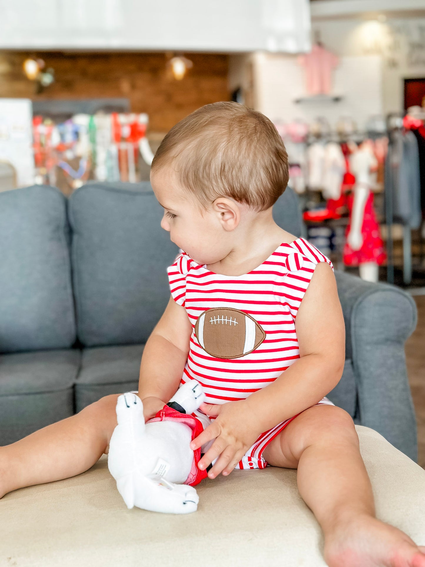 Saltwater Boys Jack Shortall in Red Stripe/Football