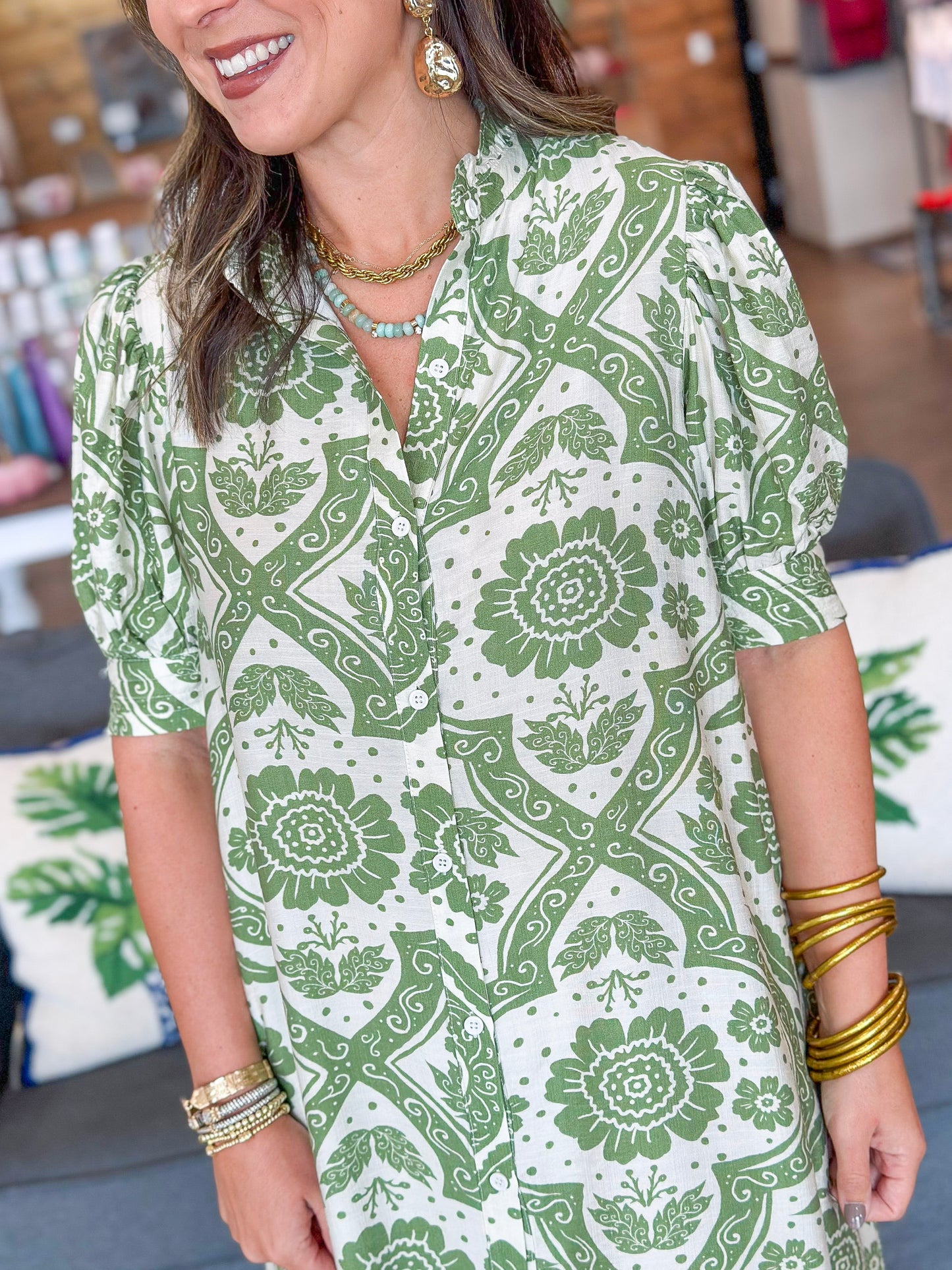 Sage In Bloom Maxi Dress