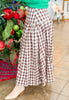 Holiday Gingham Skirt in Brown