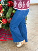 The Uptown High Waist Wide Leg Denim Pants