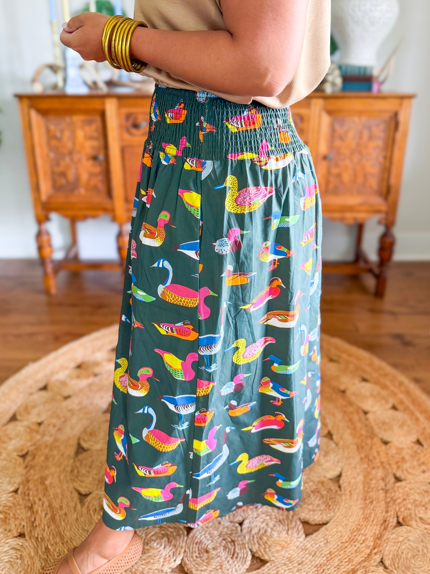 Caryn Lawn | Sutton Duck Skirt in Olive