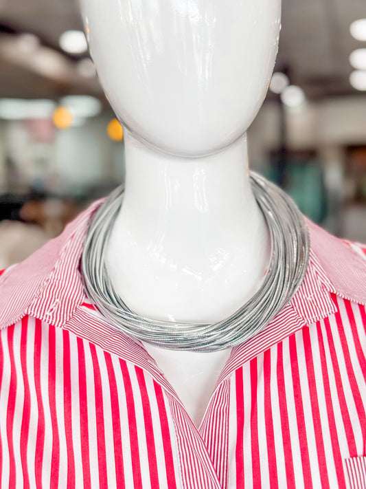 Chic Leatherette Strand in Silver