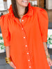 Adrienne Nina Dress in Orange Pinstripe