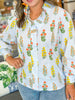 Summer to Remember Floral Top in Light Blue