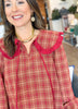 Tartan Season Top in Rust