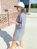 Adrienne Charlotte Dress in Black Seersucker Gingham