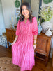 Mary Square | Cameron Dress in Heirloom Vine Pink