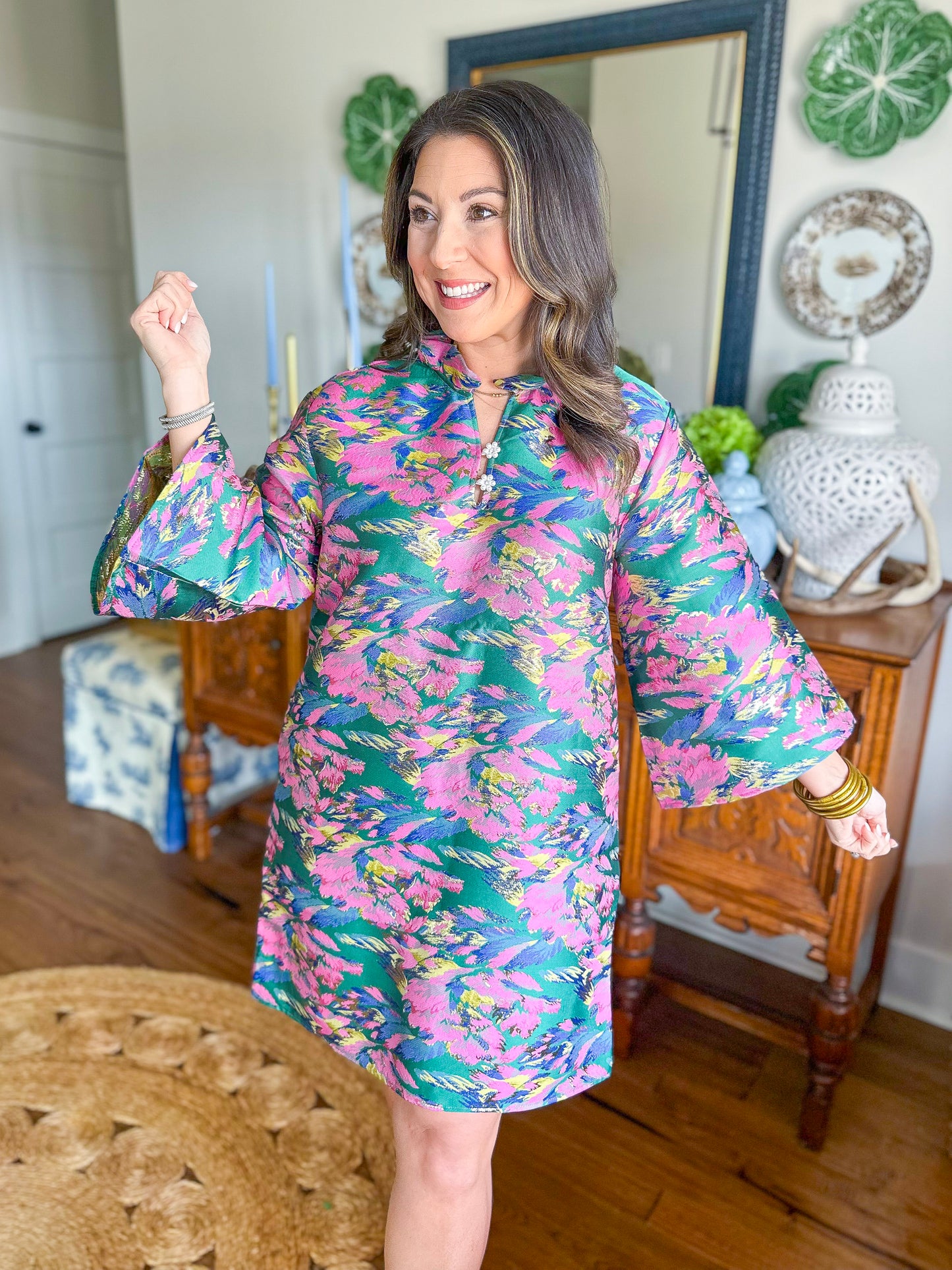 Brianna Cannon Caftan in Baroque Brush Strokes
