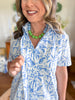 Caryn Lawn | The Millie Jungle Dress in Blue