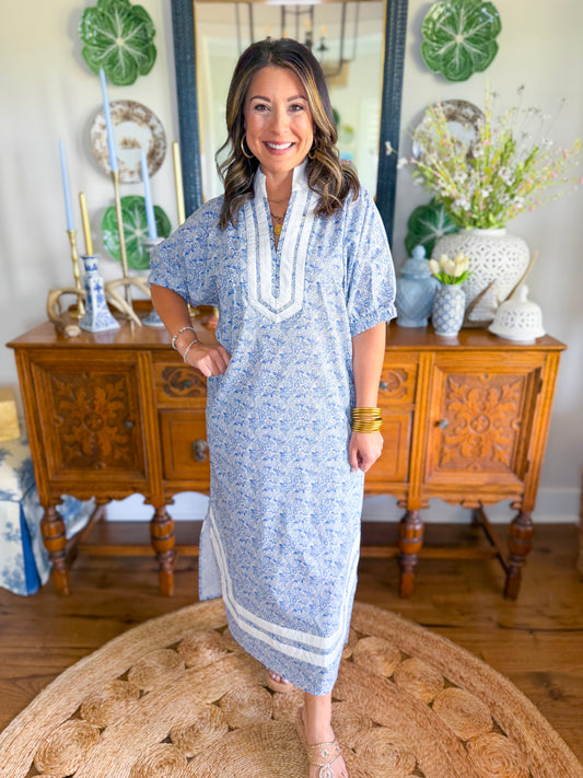 The Azure Garden Midi Dress