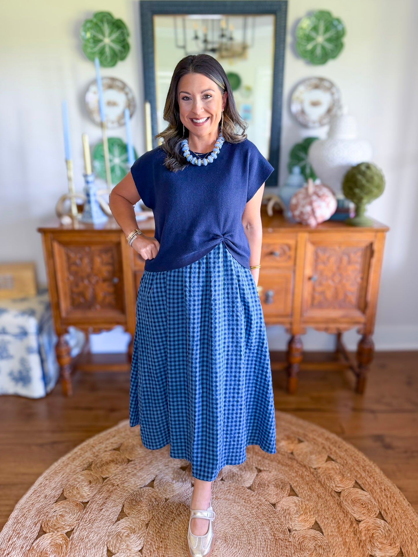 The Hadley Gingham Maxi Dress