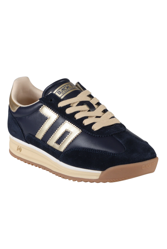 Back 70 Jogger Sneakers in Navy & Gold