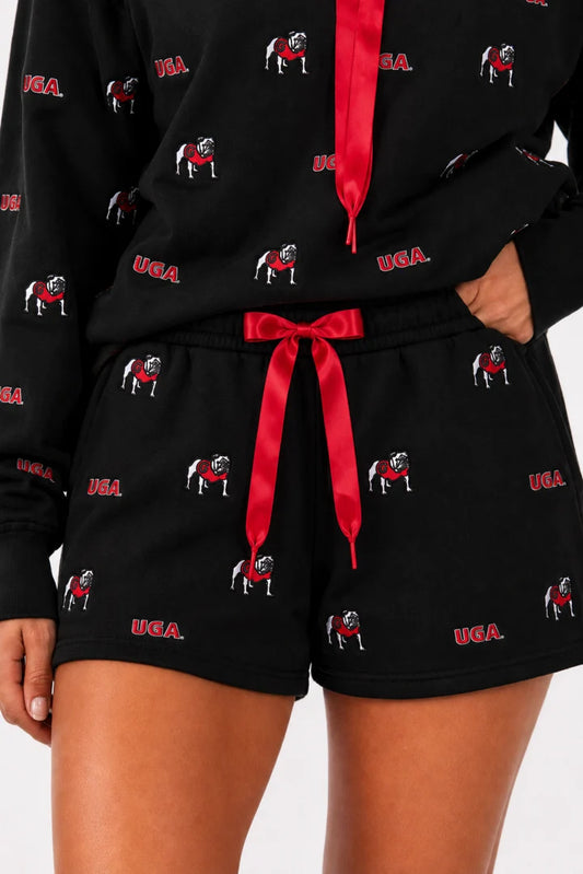 Brianna Cannon | Georgia Embroidered Fleece Shorts