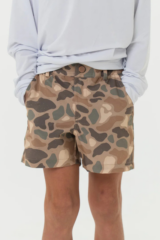 Burlebo Youth Everyday Short - Pintail Camo - Brown Pocket