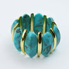 Chunk It Up Stretch Bracelet in Turquoise