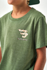 Burlebo Youth - Short Sleeve Tee - Mallard Camo Dog - Heather Olive