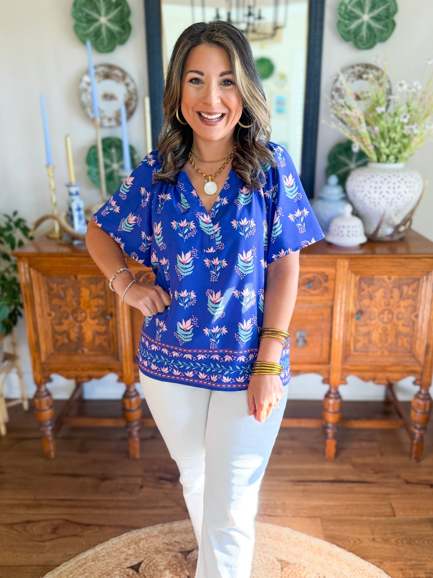 Mary Square | Lori Top in Petal Keepsake Blue