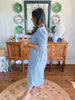 Adrienne | Nina Midi Dress in Navy Seersucker