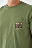 Burlebo Short Sleeve Tee - Duck Dog Stamp - Heather Olive