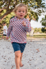Burlebo Youth Athletic Short - Heather Navy - American Flag Liner