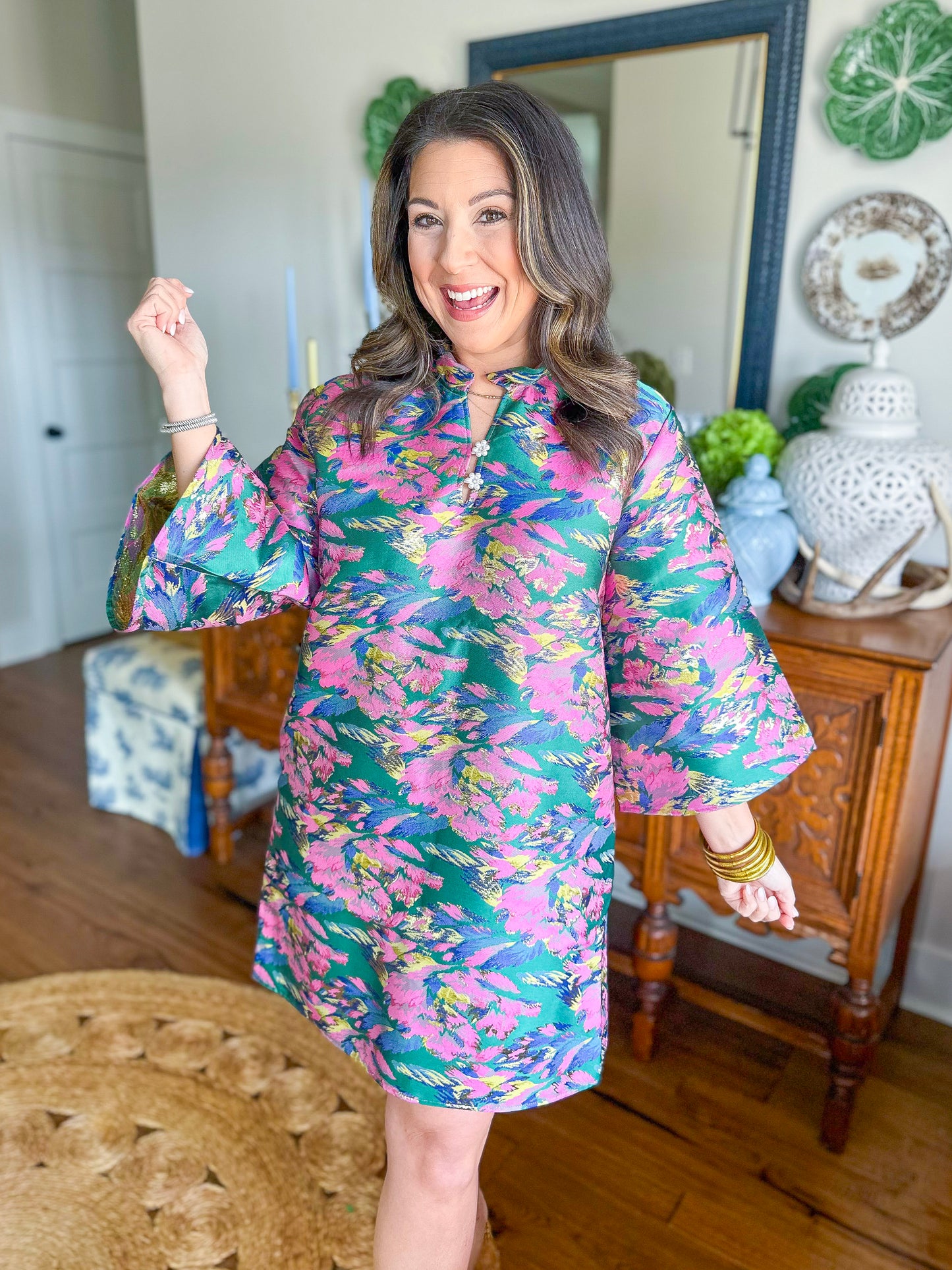 Brianna Cannon Caftan in Baroque Brush Strokes