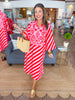 Sophie Caftan Dress in Scarlet Slash