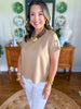 Golden Hour Button Top