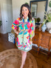 Ava Shift Dress in Lemon Pops