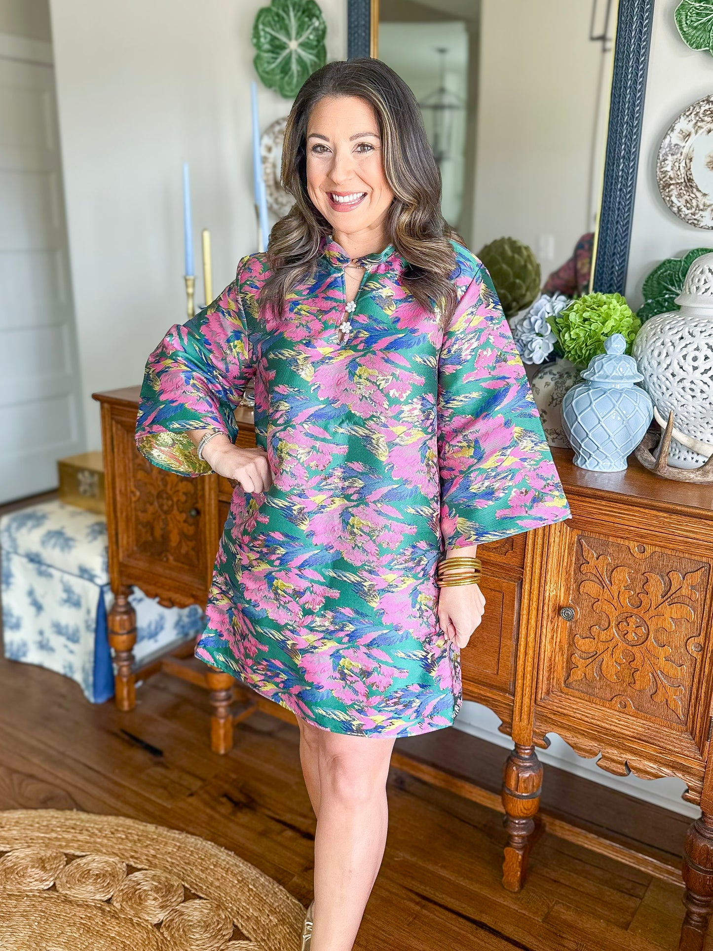 Brianna Cannon Caftan in Baroque Brush Strokes