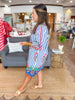 Ava Shift Dress in Striped Garden