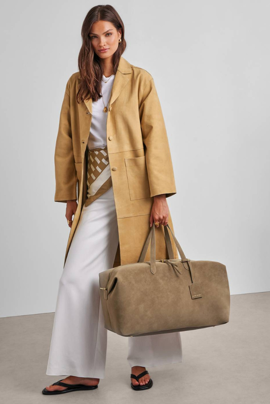 Katie Loxton | Soho Suedette Weekend Bag in Taupe