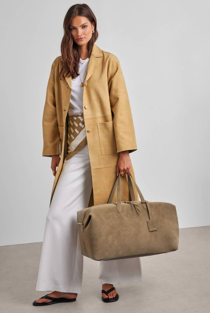 Katie Loxton | Soho Suedette Weekend Bag in Taupe